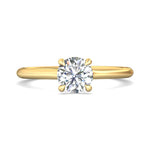 14K Gold Yellow Solitaire Engagement Ring from the Solitaire collection - DERS31XS_14KY_Rd_6.5_Prm_H-I_SI1