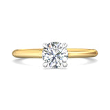 18K Gold White/Yellow Solitaire Engagement Ring from the Solitaire collection - DERS31XS_18KWY_Rd_6.5_Prm_H-I_SI1