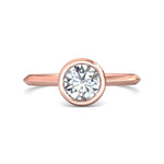 18K Gold Pink Solitaire Engagement Ring from the Solitaire collection - DERS32XS_18KP_Rd_6.5_Std_NA_NA