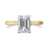 18K Gold White/Yellow Solitaire Engagement Ring from the Solitaire collection - DERS39SR_18KWY_Em_9.5X7.0_Prm_H-I_SI1
