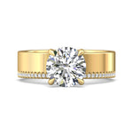 18K Gold Yellow Solitaire Engagement Ring from the Solitaire collection - DERS43MR_18KY_Rd_8.5_Prm_H-I_SI1