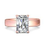 18K Gold Pink Solitaire Engagement Ring from the Solitaire collection - DERS47M2_18KP_Rad_10X7_Std_NA_NA