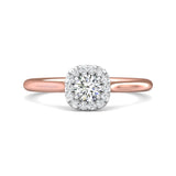 14K Gold Pink/White Solitaire Engagement Ring from the Solitaire collection - DERSH01XXSR_14KPW_CuHRd_4.4_Prm_H-I_SI1