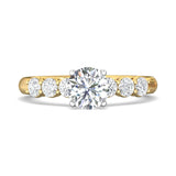 14K Gold Yellow/White Channel/Shared Prong Engagement Ring from the Channel/Shared Prong collection - DERSP02AS_14KYW_Rd_6.5_Prm_H-I_SI1