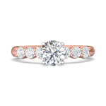 18K Gold White/Pink Channel/Shared Prong Engagement Ring from the Channel/Shared Prong collection - DERSP02AS_18KWP_Rd_6.5_Prm_H-I_SI1