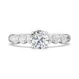 Platinum White Channel/Shared Prong Engagement Ring from the Channel/Shared Prong collection - DERSP02AS_PlatW_Rd_6.5_Prm_H-I_SI1