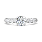 Platinum White Channel/Shared Prong Engagement Ring from the Channel/Shared Prong collection - DERSP02AS_PlatW_Rd_6.5_Prm_H-I_SI1
