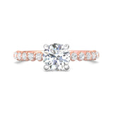 18K Gold White/Pink Channel/Shared Prong Engagement Ring from the Channel/Shared Prong collection - DERSP9R-.35_18KWP_Rd_6.5_Prm_H-I_SI1