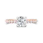 18K Gold White/Pink Channel/Shared Prong Engagement Ring from the Channel/Shared Prong collection - DERSP9R-.35_18KWP_Rd_6.5_Prm_H-I_SI1
