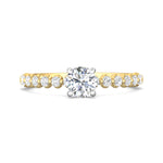 18K Gold/Platinum Yellow/White Channel/Shared Prong Engagement Ring from the Channel/Shared Prong collection - DERSP9R-.35_18KYPL_Rd_5_Prm_H-I_SI1
