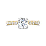 18K Gold/Platinum Yellow/White Channel/Shared Prong Engagement Ring from the Channel/Shared Prong collection - DERSP9R-.35_18KYPL_Rd_6.0_Prm_H-I_SI1