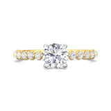 18K Gold/Platinum Yellow/White Channel/Shared Prong Engagement Ring from the Channel/Shared Prong collection - DERSP9R-.35_18KYPL_Rd_6.0_Prm_H-I_SI1