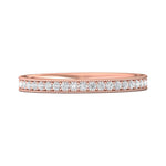 18K Gold Pink Micropave Wedding Band from the Micropave collection - DWBFM1-.50_18KP_Prm_H-I_SI1