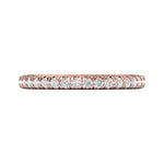 14K Gold Pink Micropave Wedding Band from the Micropave collection - DWBFM8-.75_14KP_Prm_H-I_SI1