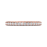 14K Gold Pink Micropave Wedding Band from the Micropave collection - DWBFM8-.75_14KP_Prm_H-I_SI1