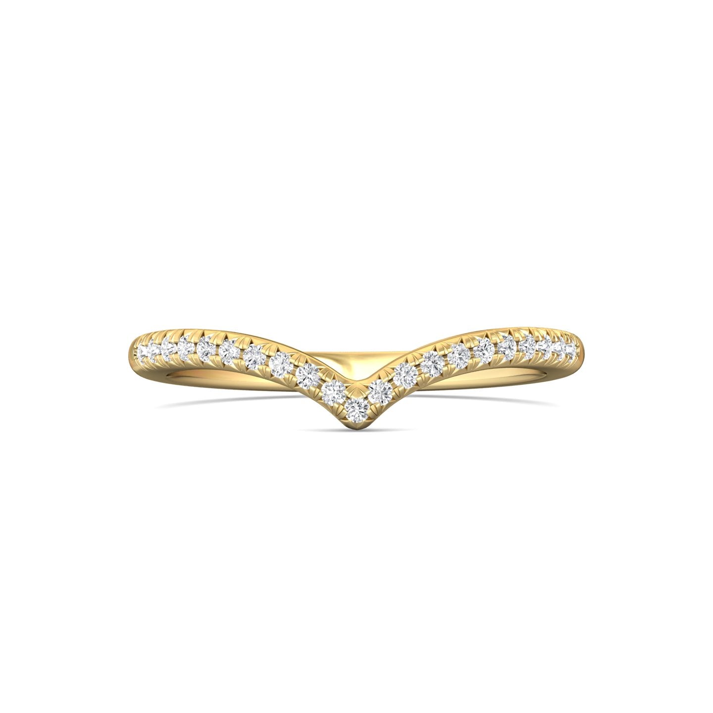 14K Gold Yellow Micropave Wedding Band from the Micropave collection - DWBM11-.15_14KY_Prm_H-I_SI1