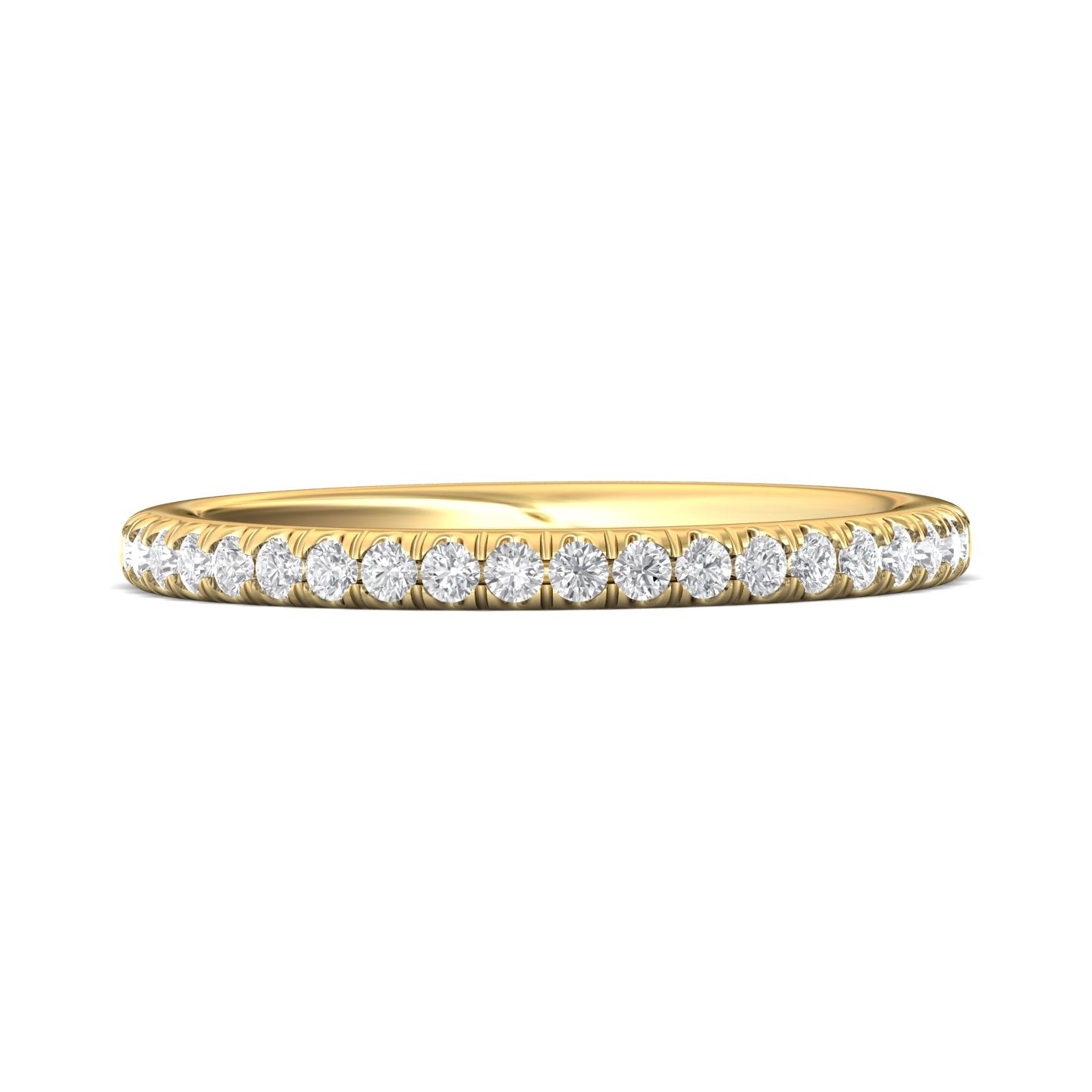 14K Gold Yellow Micropave Wedding Band from the Micropave collection - DWBM18S_14KY_Prm_H-I_SI1