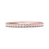 18K Gold Pink Micropave Wedding Band from the Micropave collection - DWBM18S_18KP_Prm_H-I_SI1