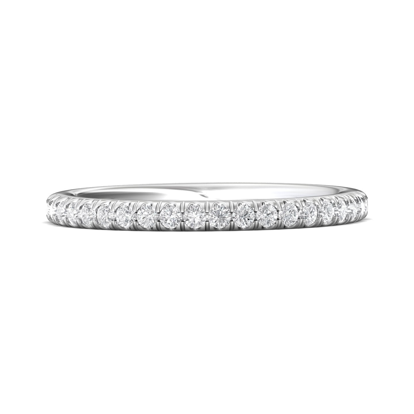 Platinum White Micropave Wedding Band from the Micropave collection - DWBM18S_PlatW_Prm_H-I_SI1