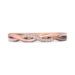 18K Gold Pink Classic Diamond Bands Wedding Band from the Micropave collection - DWBM39XS_18KP_Prm_H-I_SI1