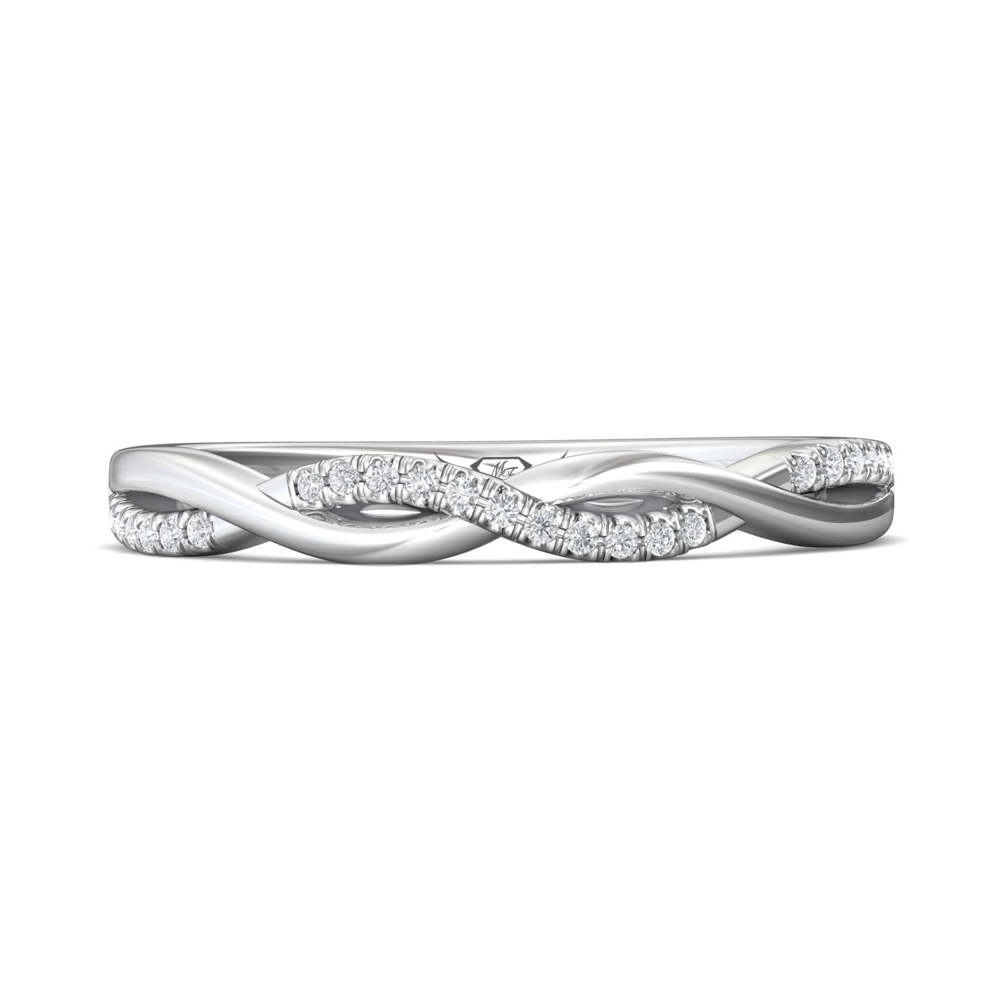18K Gold White Classic Diamond Bands Wedding Band from the Classic Diamond Bands collection - DWBM39XS_18KW_Prm_H-I_SI1