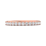 14K Gold Pink Micropave Wedding Band from the Micropave collection - DWBM4-.50_14KP_Prm_H-I_SI1