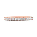 14K Gold Pink Micropave Wedding Band from the Micropave collection - DWBM4-.50_14KP_Prm_H-I_SI1