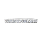 18K Gold White Micropave Wedding Band from the Micropave collection - DWBM4-.50_18KW_Prm_H-I_SI1