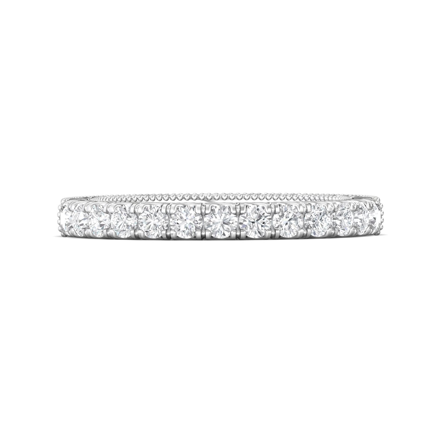 14K Gold White Vintage Wedding Band from the Vintage collection - DWBM5-.50_14KW_Prm_H-I_SI1