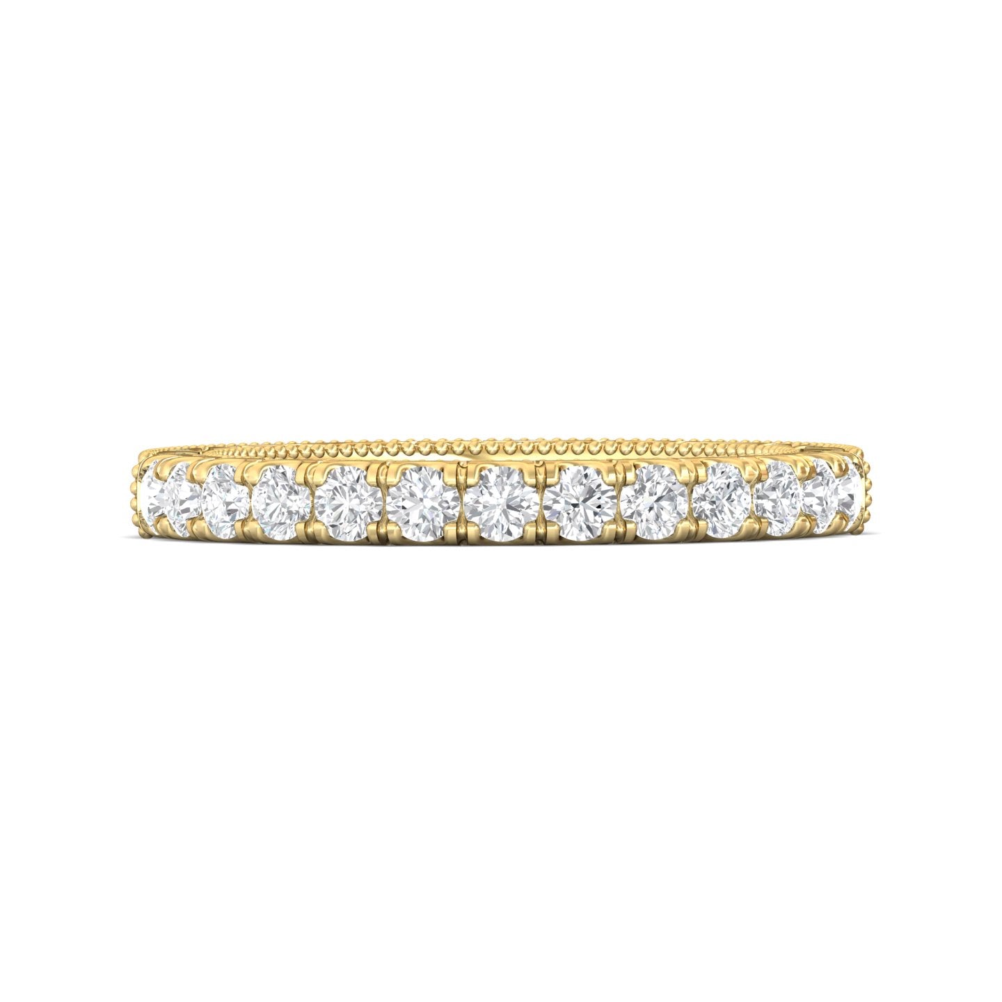 18K Gold Yellow Vintage Wedding Band from the Vintage collection - DWBM5-.50_18KY_Prm_H-I_SI1