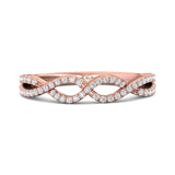 14K Gold Pink Micropave Wedding Band from the Micropave collection - DWBM57XS_14KP_Std_H-I_SI2