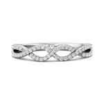 14K Gold White Micropave Wedding Band from the Micropave collection - DWBM57XS_14KW_Std_H-I_SI2