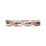 14KPINK/PLAT  Micropave Wedding Band from the Micropave collection - DWBM88XS_14KPINK/PLAT_Prm_H-I_SI1