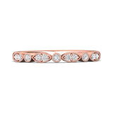 14K Gold Pink Micropave Wedding Band from the Micropave collection - DWBM9_14KP_Std_H-I_SI2