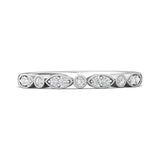 14K Gold White Micropave Wedding Band from the Micropave collection - DWBM9_14KW_Std_H-I_SI2