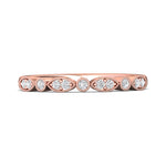 18K Gold Pink Micropave Wedding Band from the Micropave collection - DWBM9_18KP_Std_H-I_SI2