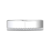 14K Gold White Solitaire Wedding Band from the Solitaire collection - DWBS43M_14KW_Prm_H-I_SI1