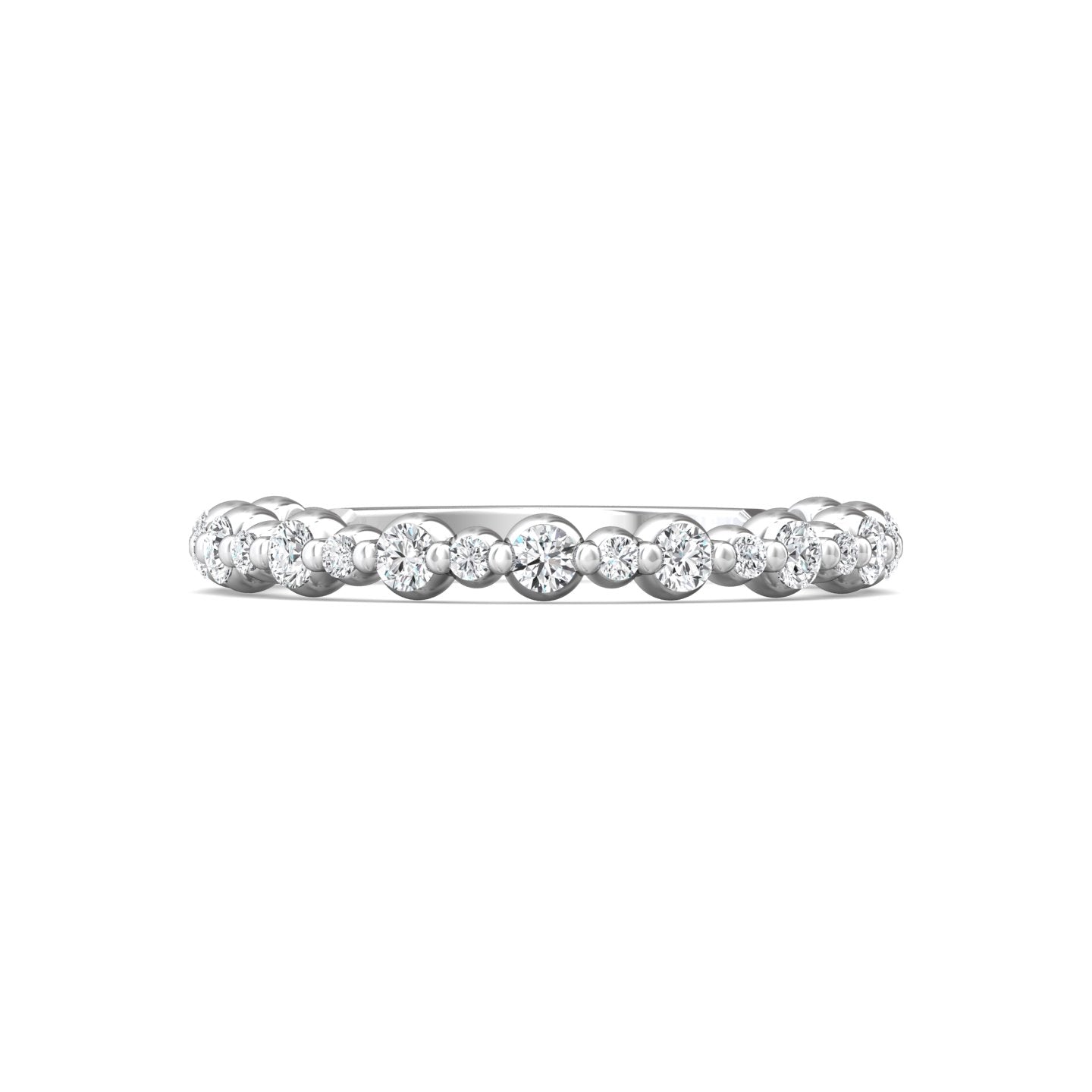 14K Gold White Channel/Shared Prong Wedding Band from the Channel/Shared Prong collection - DWBSP14XS_14KW_Prm_H-I_SI1