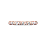 18K Gold Pink Channel/Shared Prong Wedding Band from the Channel/Shared Prong collection - DWBSP14XS_18KP_Prm_H-I_SI1