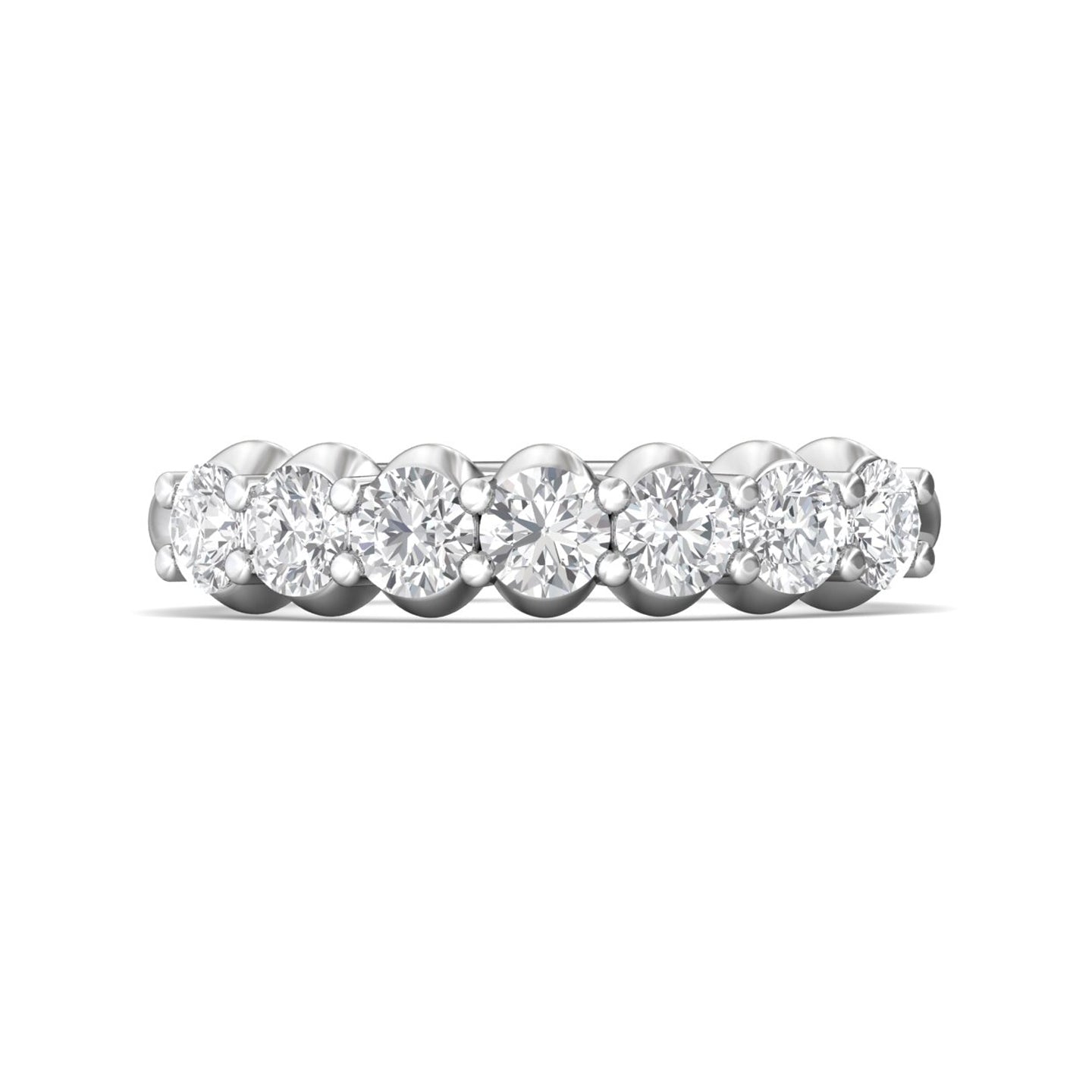Channel/Shared Prong Wedding Band from the Channel/Shared Prong collection