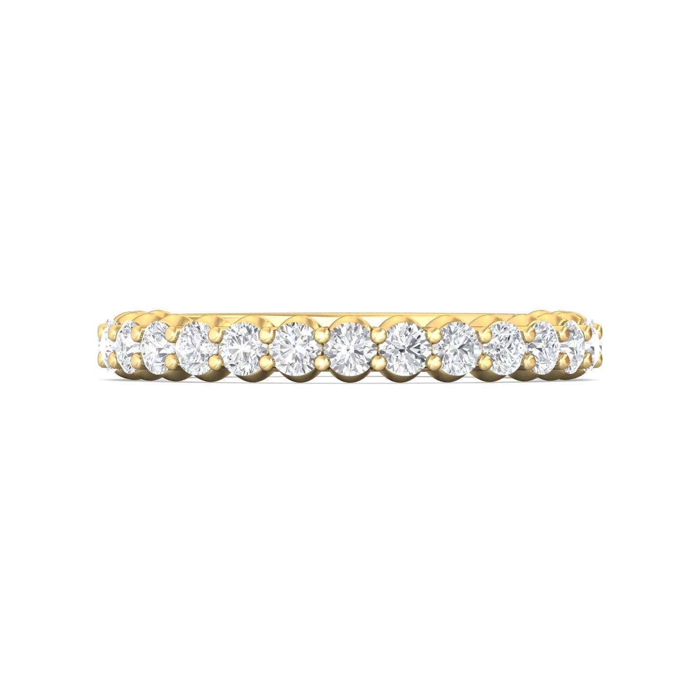 14K Gold Yellow Channel/Shared Prong Wedding Band from the Channel/Shared Prong collection - DWBSP3-.50-1_14KY_Prm_H-I_SI1