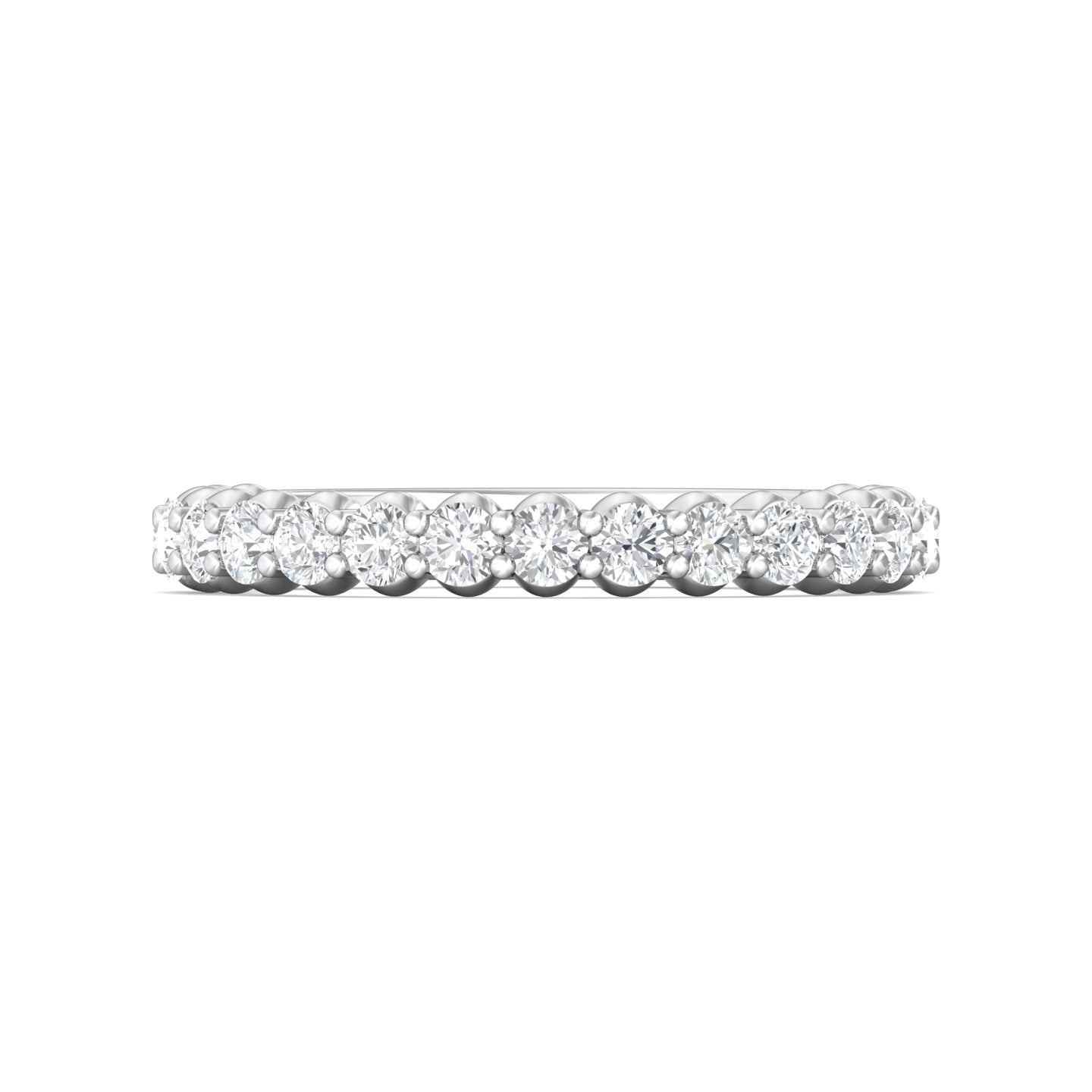 Platinum White Channel/Shared Prong Wedding Band from the Channel/Shared Prong collection - DWBSP3-.50-1_PlatW_Prm_H-I_SI1