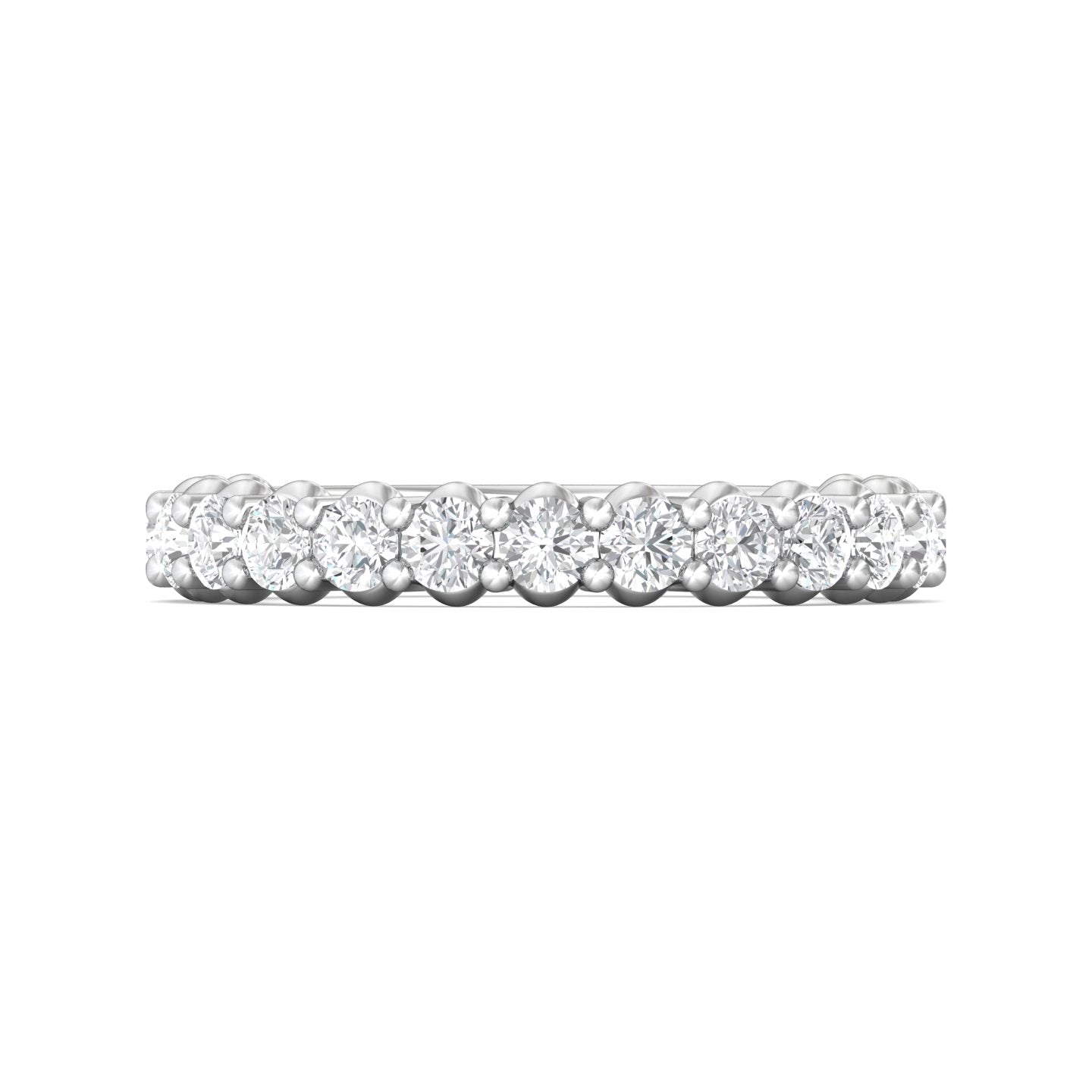 Channel/Shared Prong Wedding Band from the Channel/Shared Prong collection