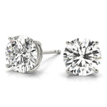14K White Gold Diamond Stud Earrings