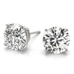 0.1CT Lab Diamond 14K White Gold Stud Earrings