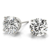14K White Gold Lab Diamond Stud Earrings 0.05CT