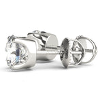 14K White Gold Lab Diamond Stud Earrings 0.05CT