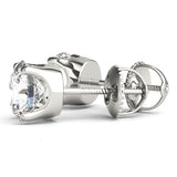 14K White Gold Lab Diamond Stud Earrings 0.05CT