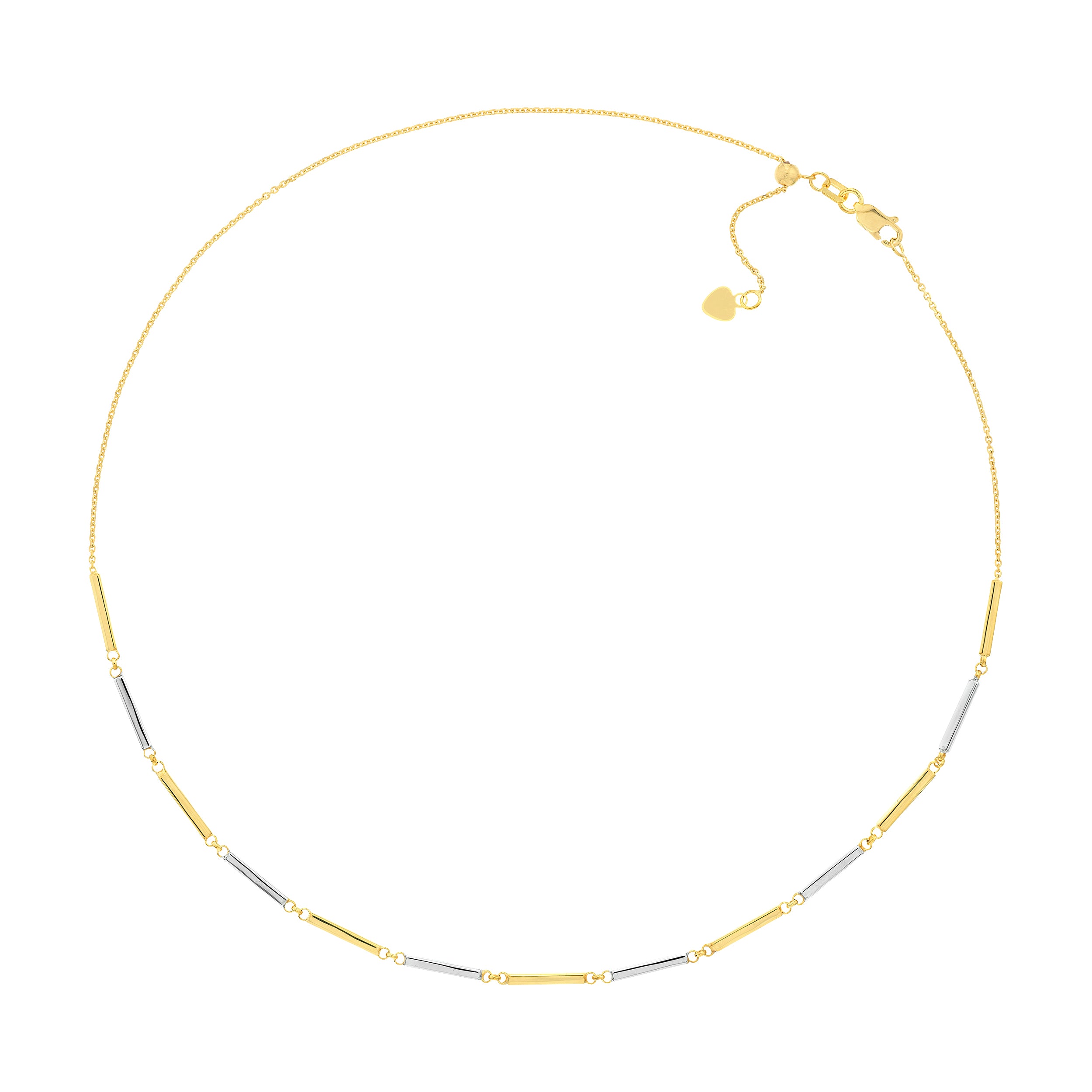 Two-Tone Alternating Bars Adjustable Choker