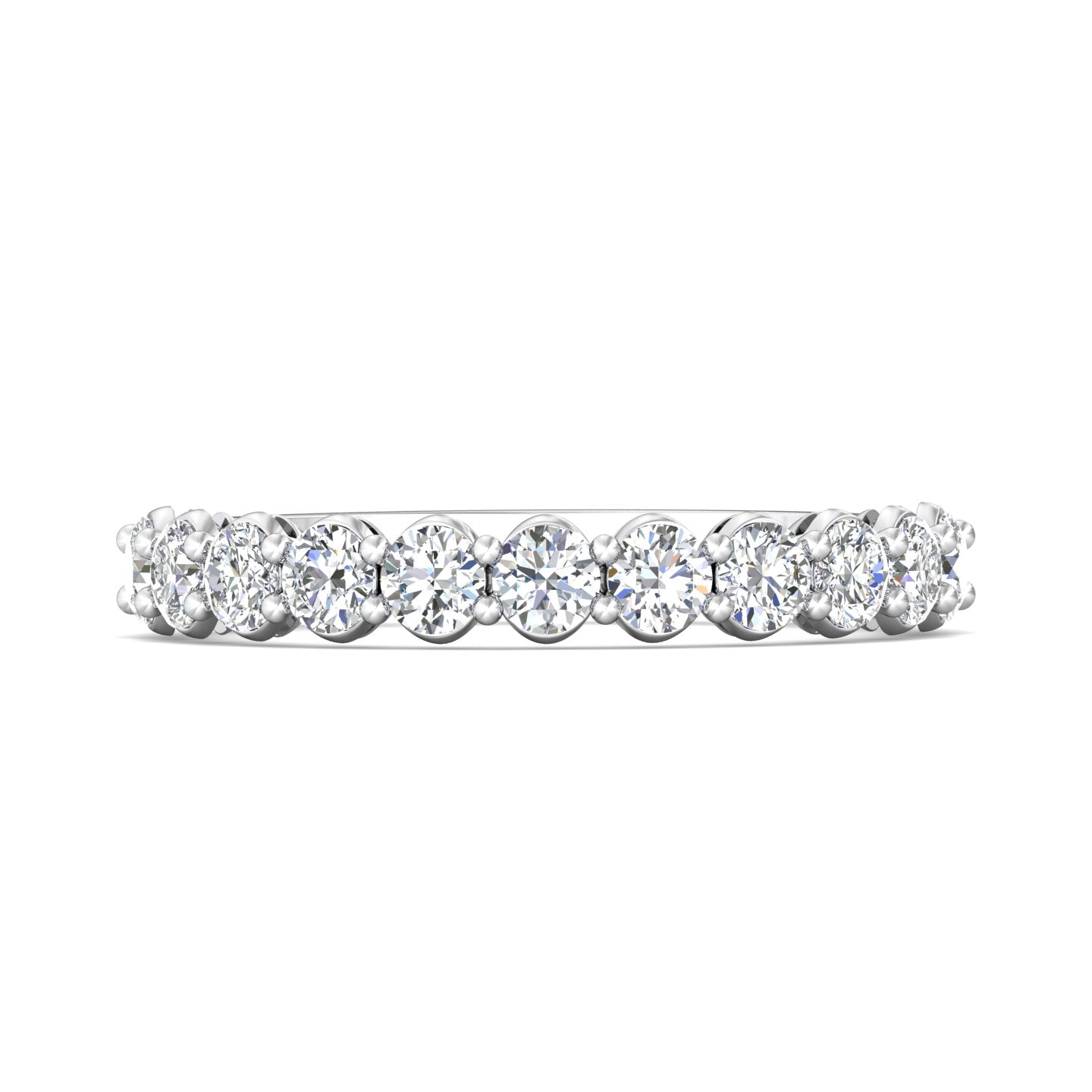 Channel/Shared Prong Wedding Band from the Channel/Shared Prong collection